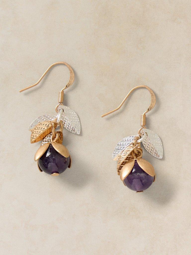 HARRIET DROP EARRINGS in MIXED MET - FLAT FRONT