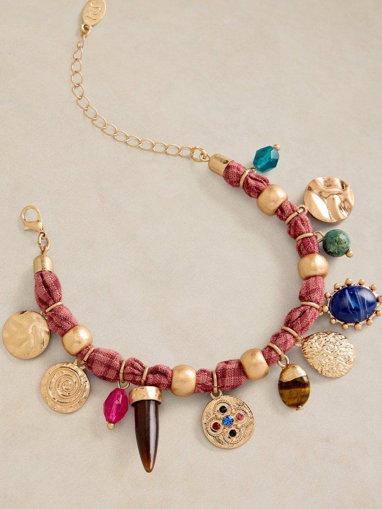 LUCKY TALISMAN BRACELET in PINK MLT - FLAT DETAIL