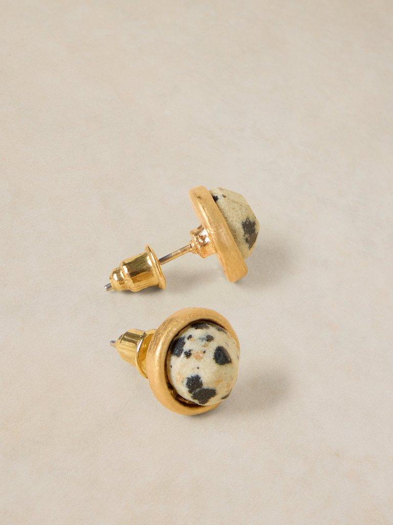 2PK SEMI PRECIOUS CHARM SET in GLD TN MET - FLAT BACK