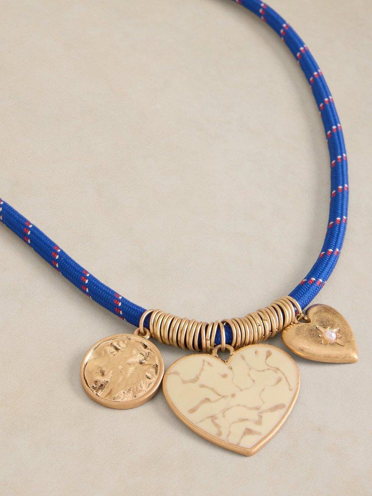 CATE CORD NECKLACE in BLUE MLT - FLAT DETAIL