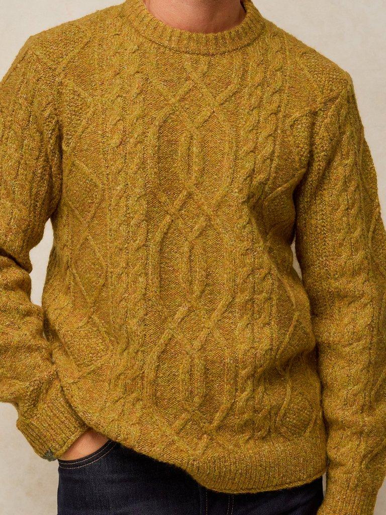 ASHFORD TEXTURED CABLE JUMPER in DEEP YELLOW | White Stuff