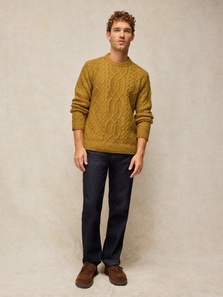 ASHFORD TEXTURED CABLE JUMPER in DEEP YELLOW | White Stuff