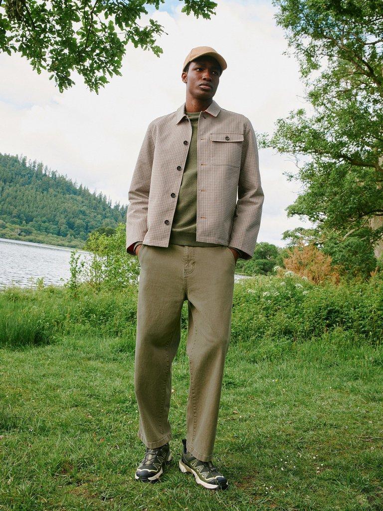 WALKER GARMENT DYE WIDE JEAN in KHAKI GRN - MIXED
