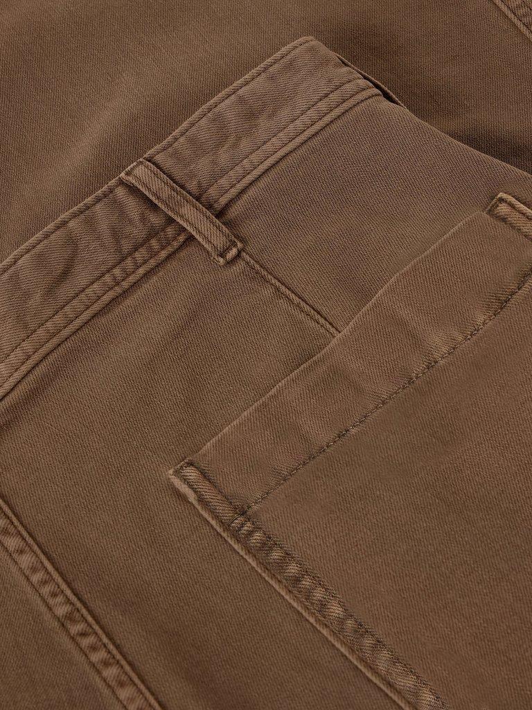 WALKER GARMENT DYE WIDE JEAN in MID BROWN - FLAT DETAIL