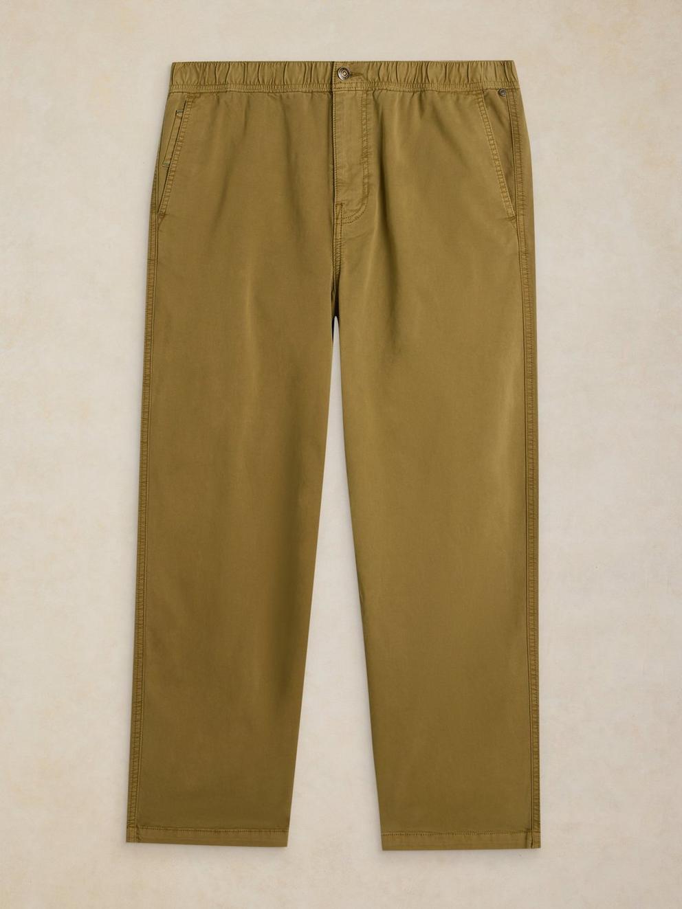 WALKER WIDE LEG TROUSER in DK CHART - FLAT FRONT