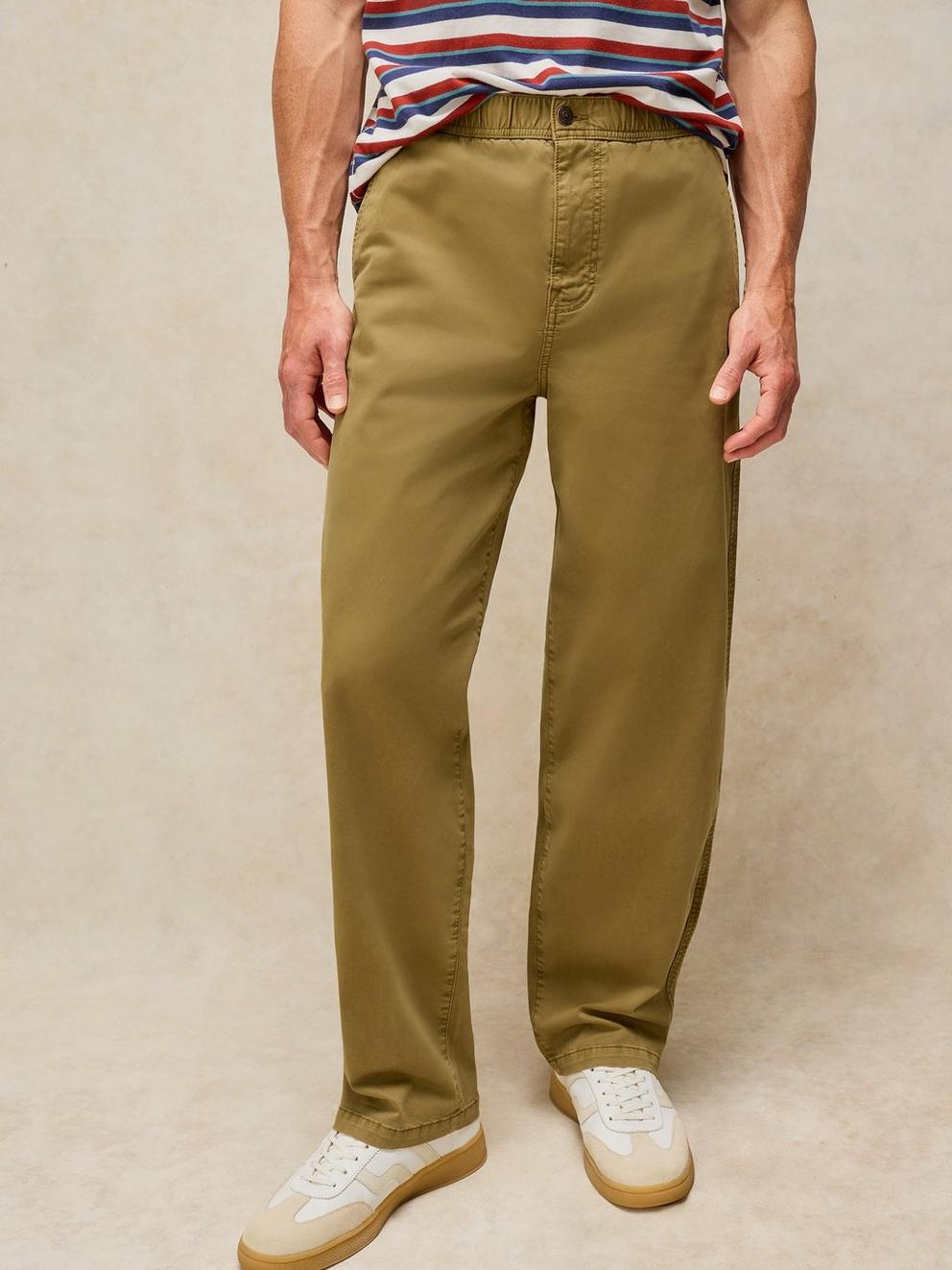 WALKER WIDE LEG TROUSER in DK CHART - LIFESTYLE