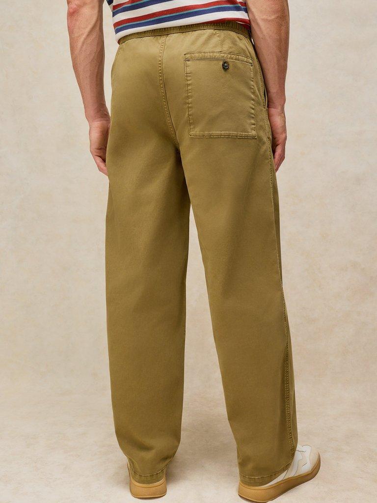 WALKER WIDE LEG TROUSER in DK CHART - MODEL BACK