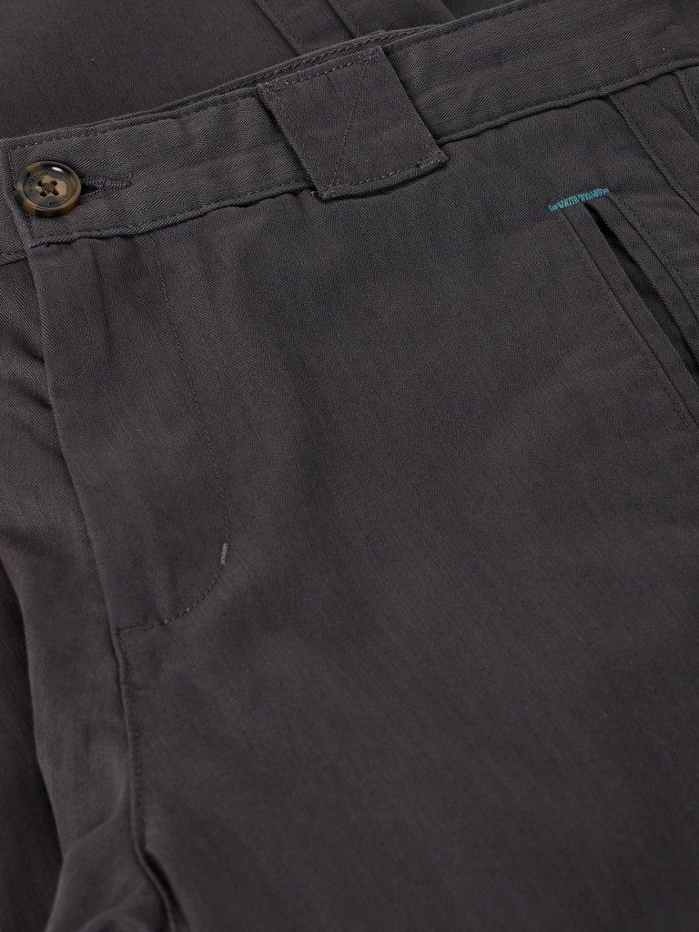 THIRSK TAPERED ANKLE TROUSER in DK GREY - FLAT DETAIL