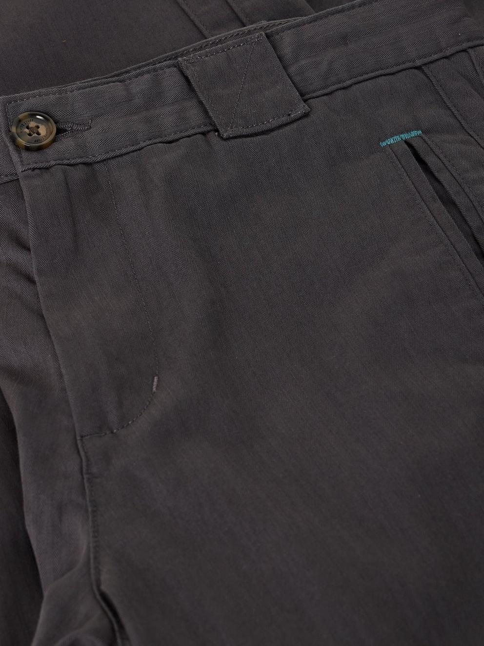 THIRSK TAPERED ANKLE TROUSER in DK GREY - FLAT DETAIL