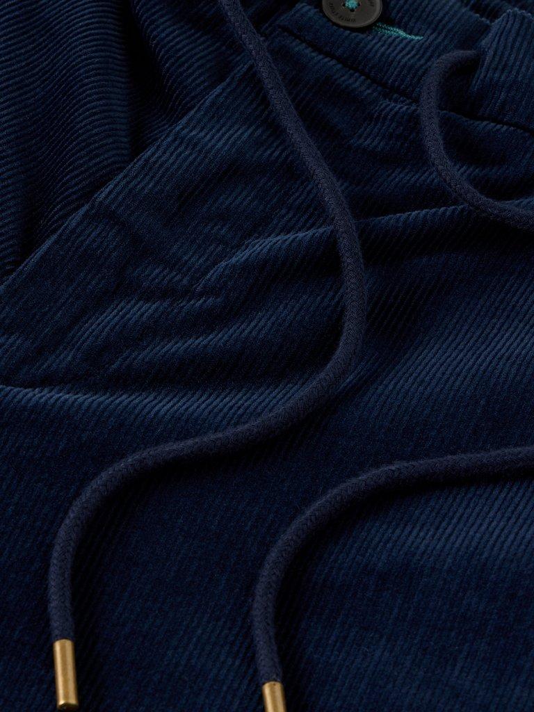 CAMBER CORD DRAWSTRING TROUSER in DARK NAVY - FLAT DETAIL
