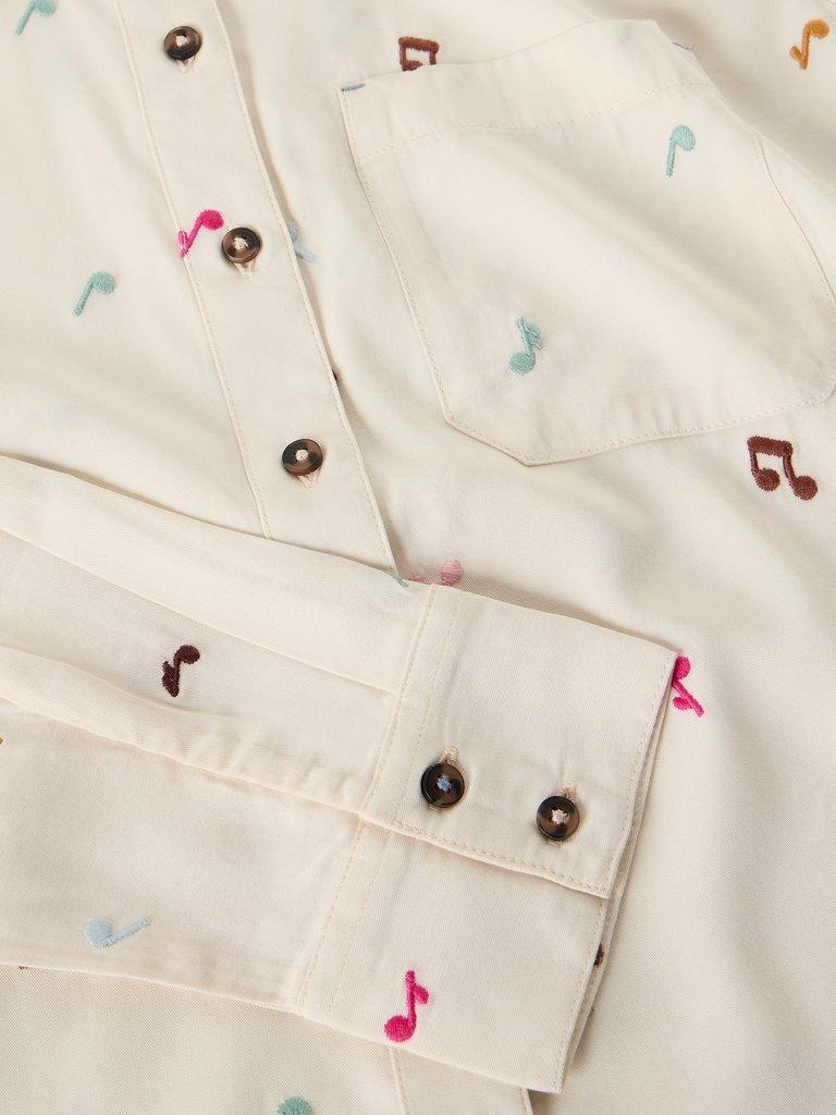 LIBBY SHIRT in IVORY MLT - FLAT DETAIL
