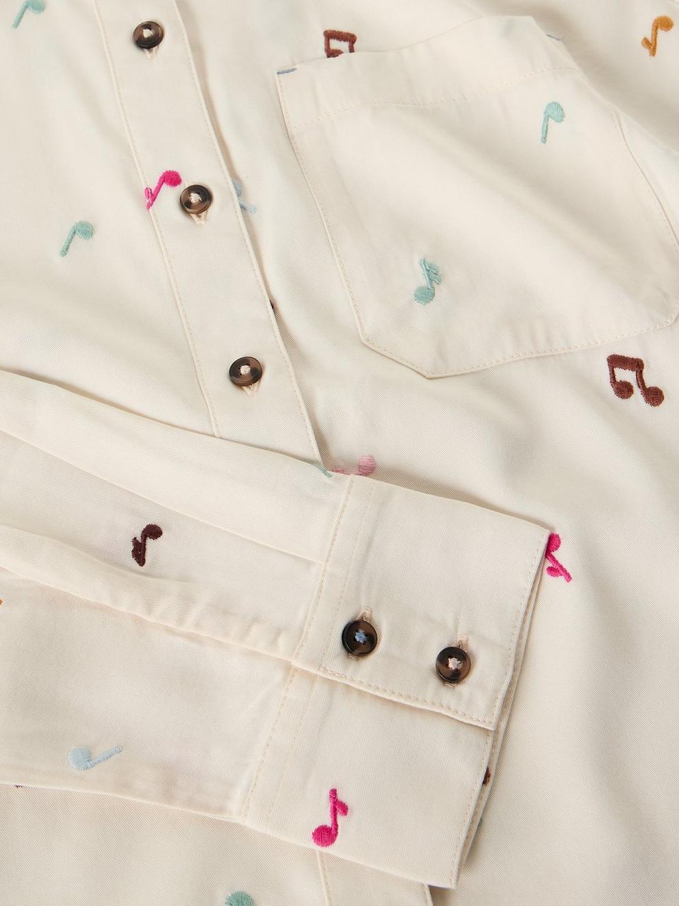 LIBBY SHIRT in IVORY MLT - FLAT DETAIL