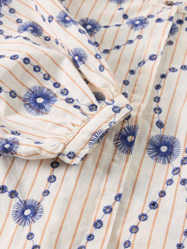LANA EMBROIDERED SHIRT in IVORY MLT - FLAT DETAIL
