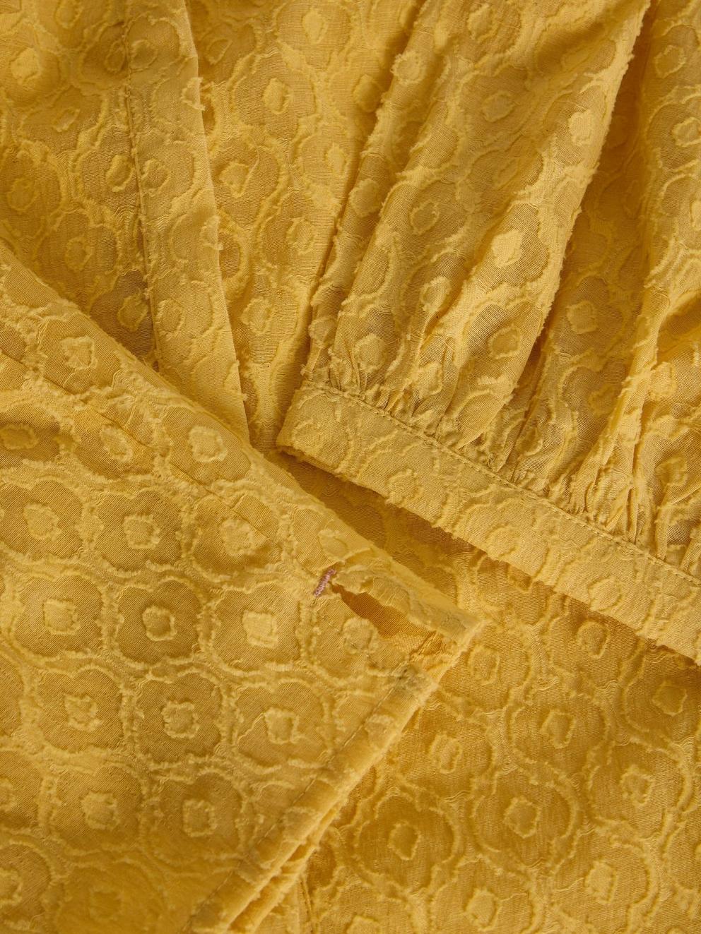 LANA JACQUARD TOP in YELLOW MLT - FLAT DETAIL