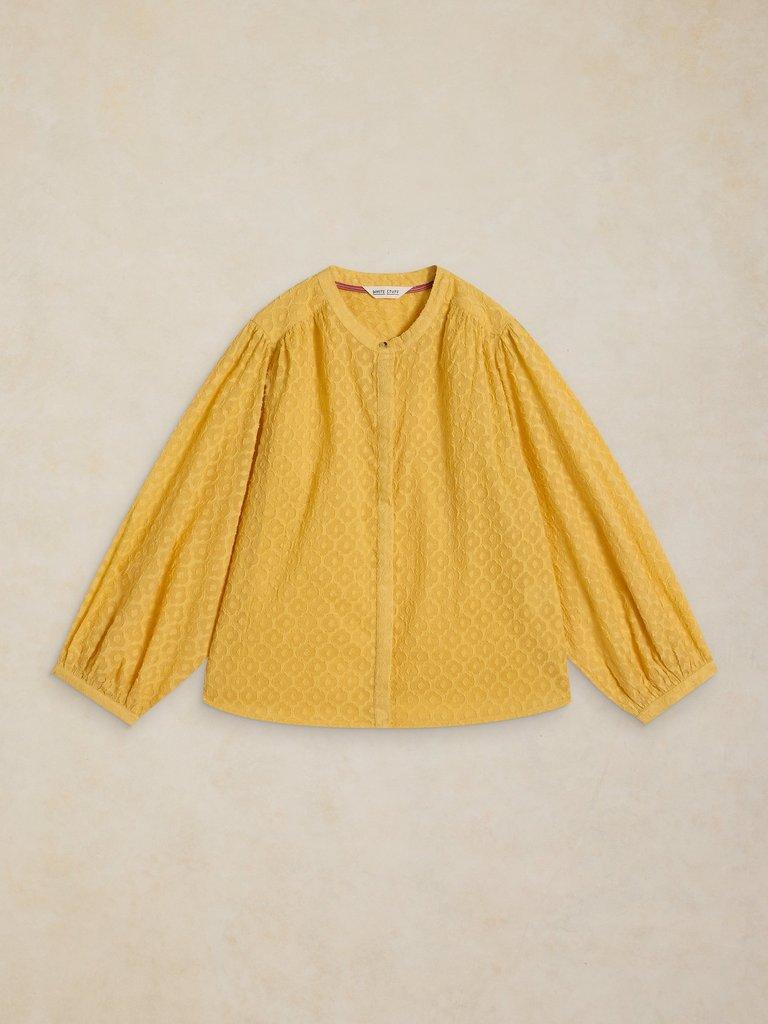 LANA JACQUARD TOP in YELLOW MLT - FLAT FRONT