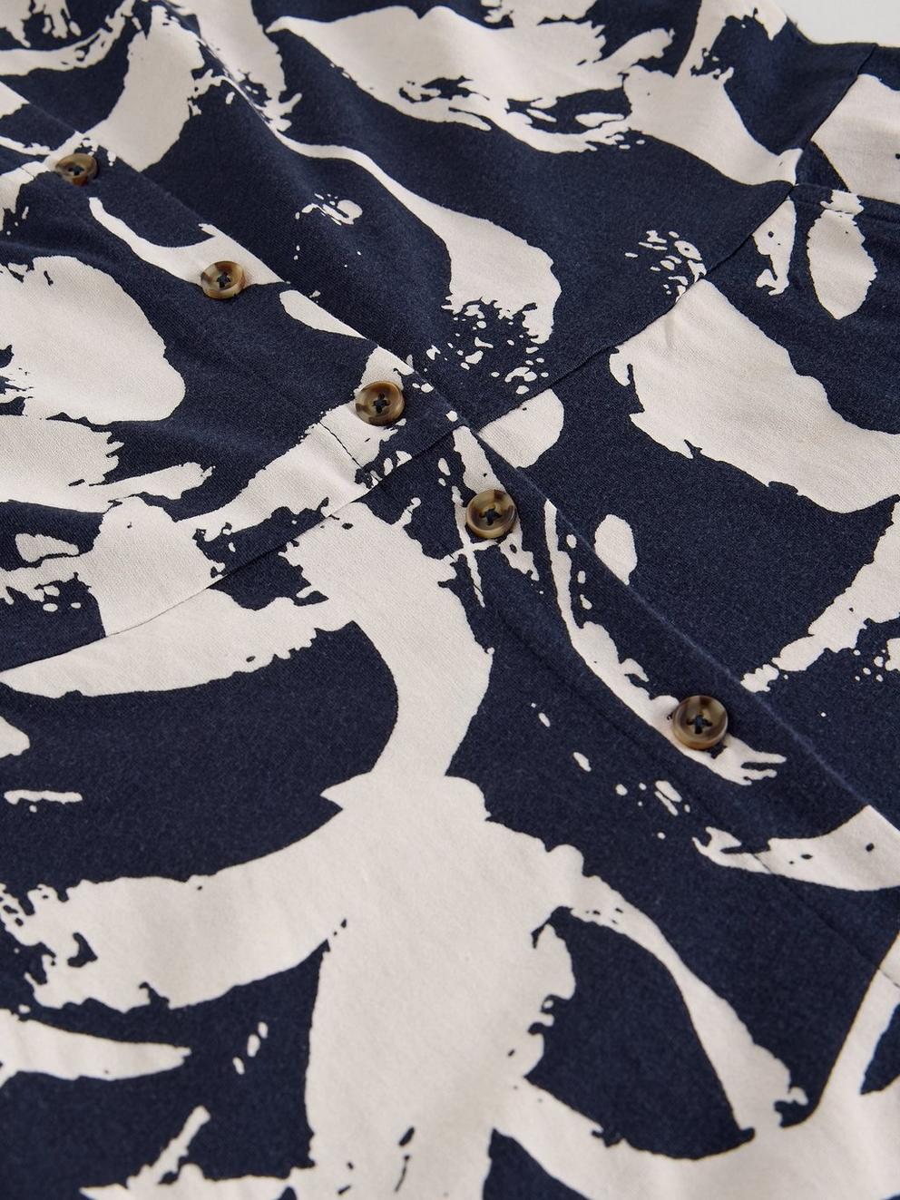 RUA JERSEY DRESS in NAVY PR - FLAT DETAIL