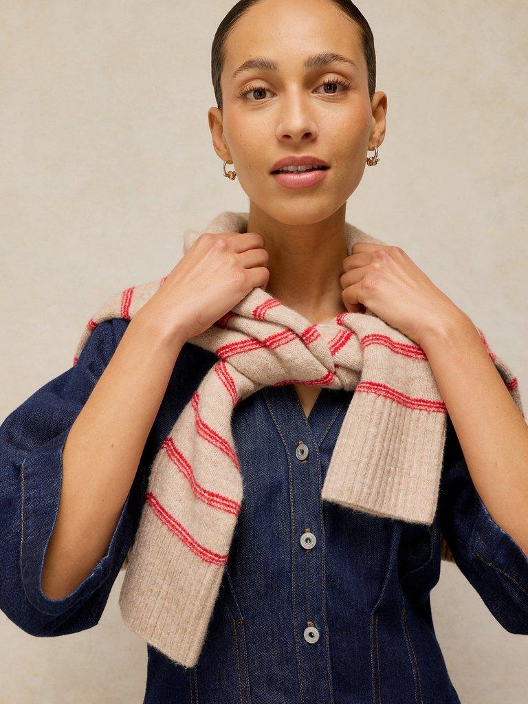 LUNA DENIM PLEAT DRESS in DK DENIM - MODEL DETAIL