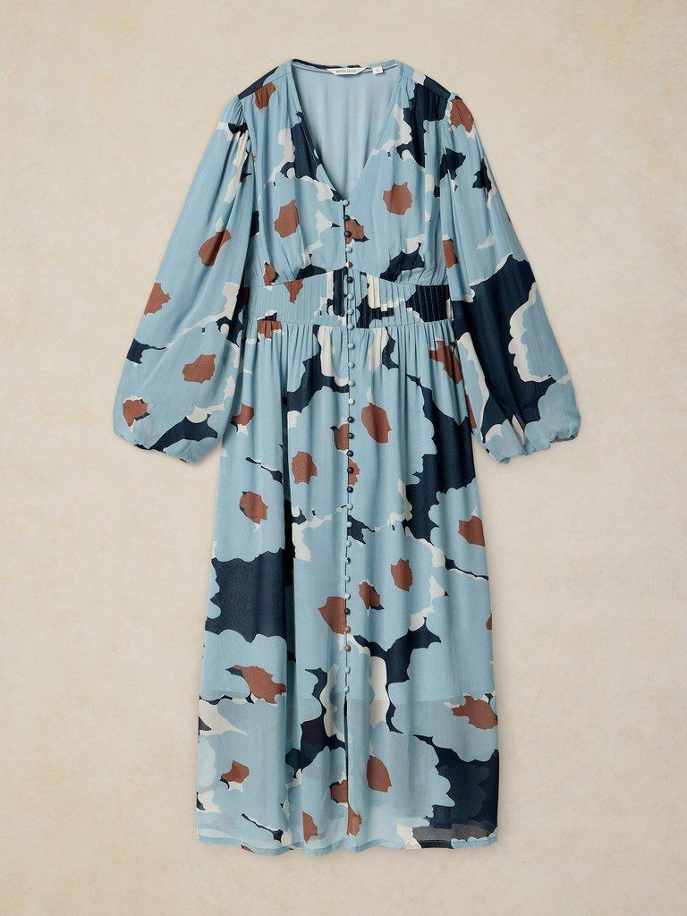 LEELA MIDI DRESS in BLUE MLT - FLAT FRONT