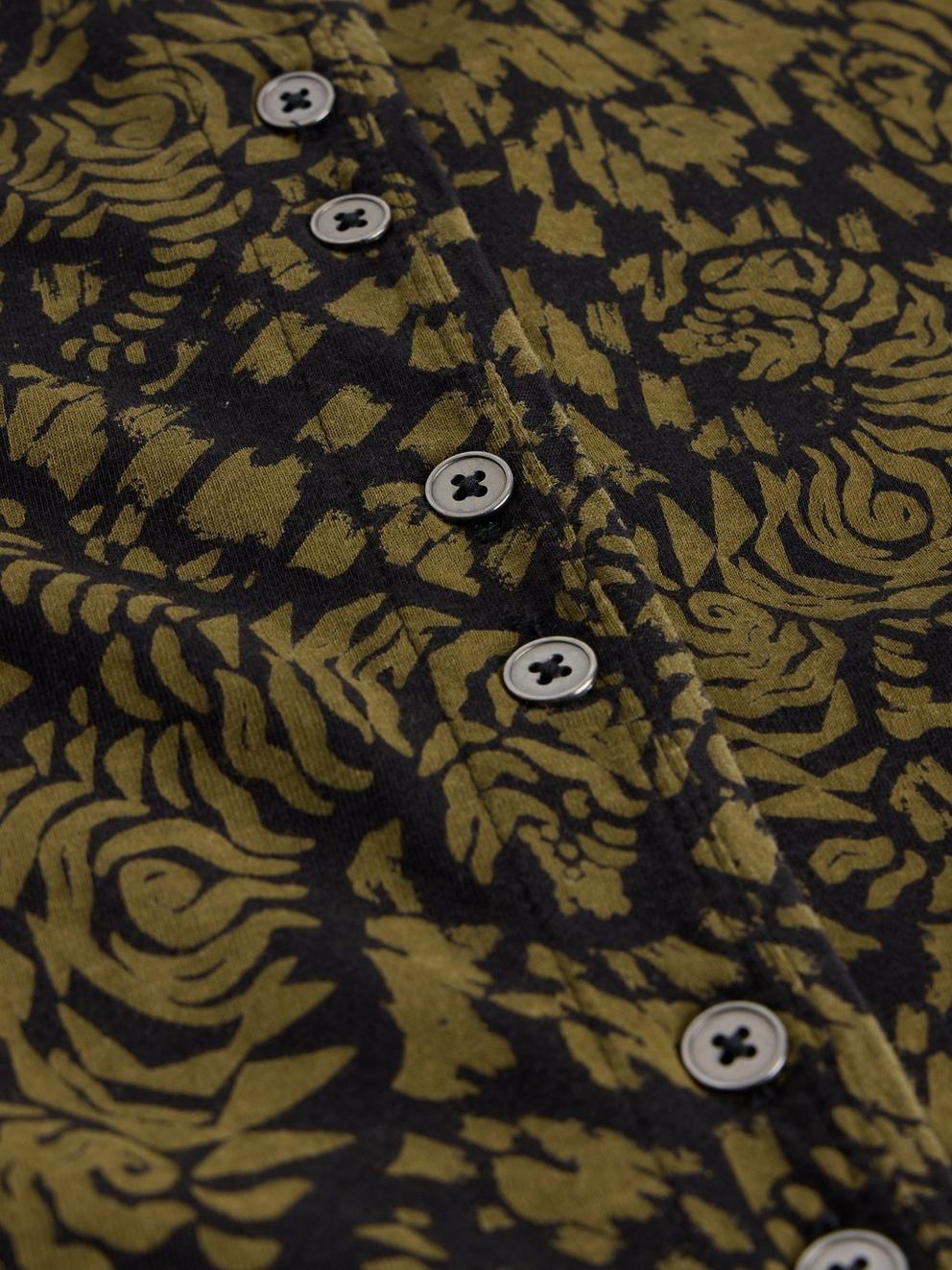 REESE BUTTON THROUGH DRESS in GREEN PR - FLAT DETAIL