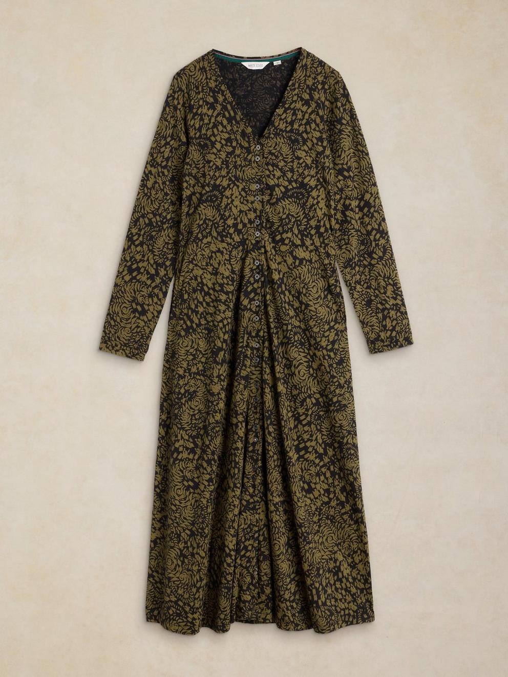 REESE BUTTON THROUGH DRESS in GREEN PR - FLAT FRONT