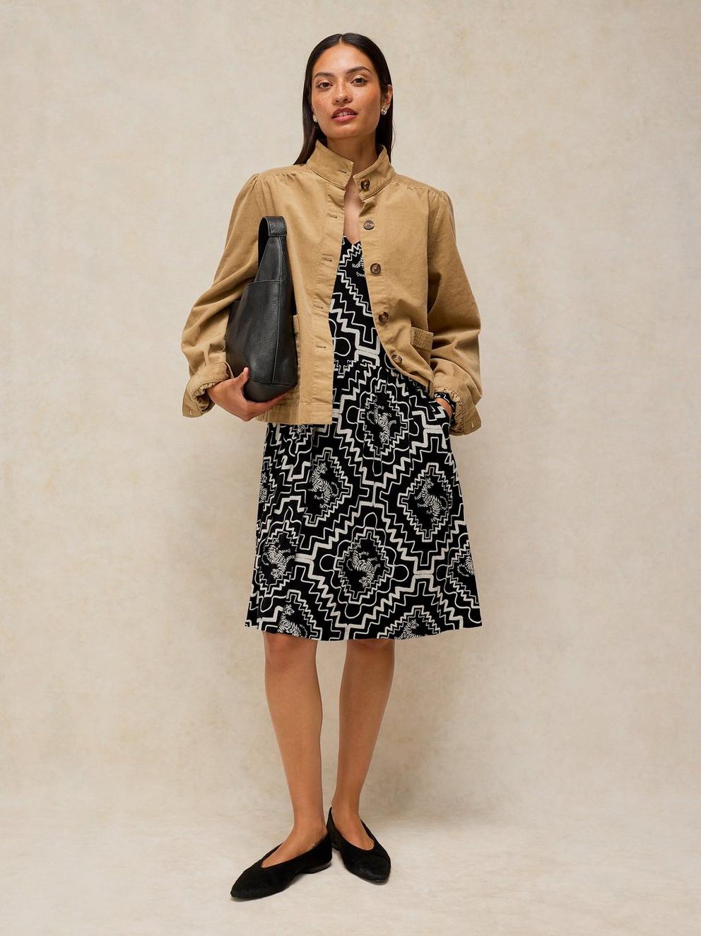 LOLA JERSEY DRESS in BLK PR - LIFESTYLE