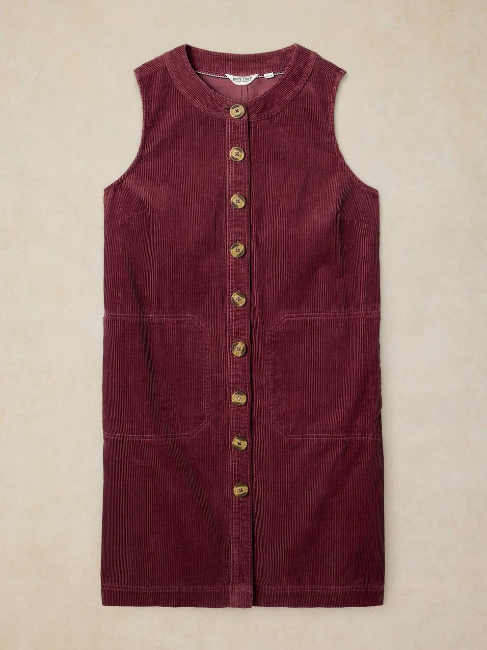 MILLIE CORD SHIFT DRESS in DUS PINK - FLAT FRONT