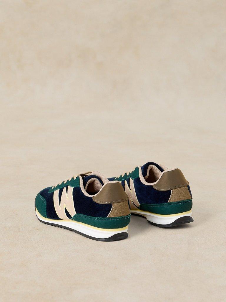 LUCY TRAINER in BLUE MLT - FLAT BACK