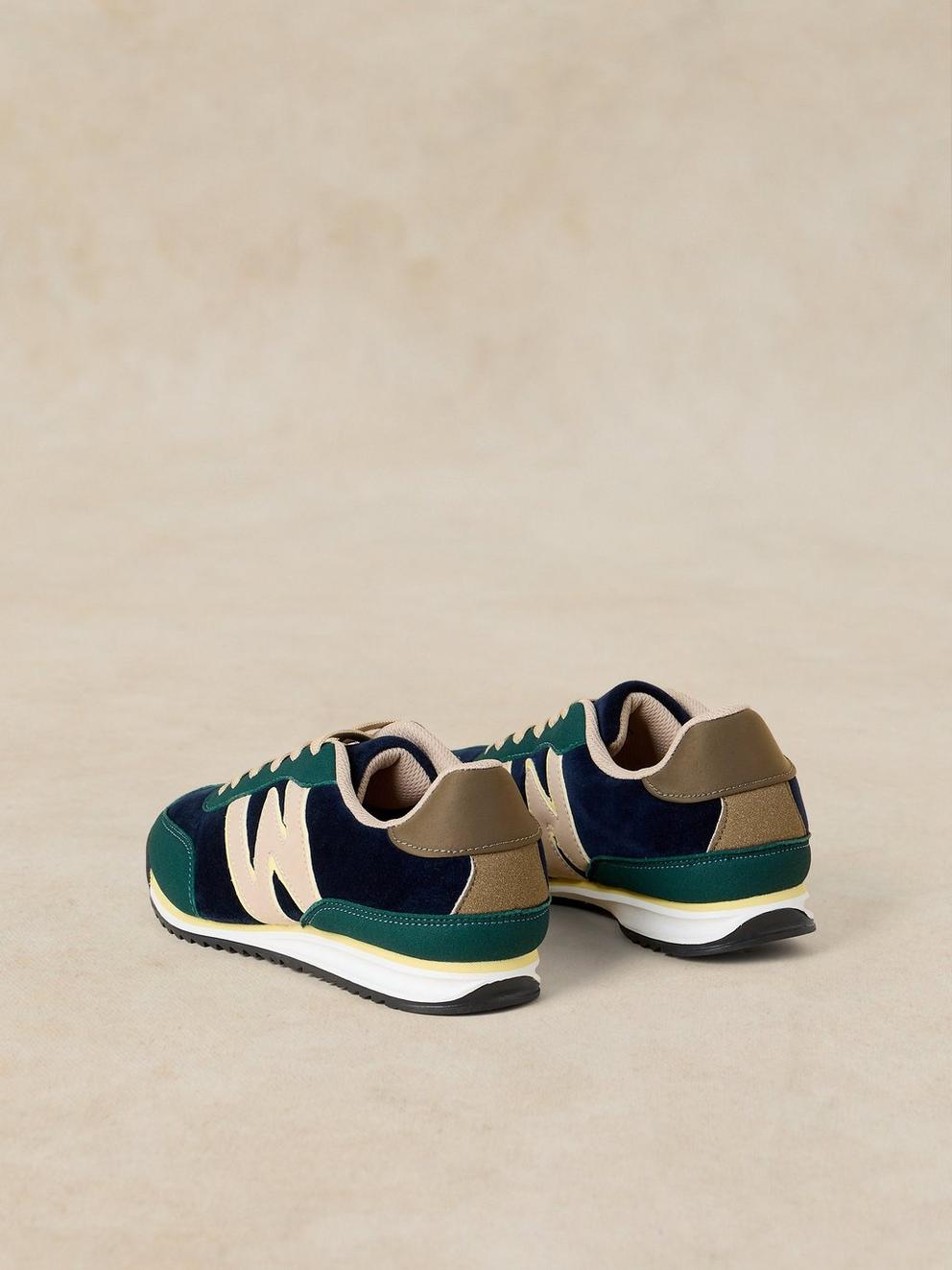 LUCY TRAINER in BLUE MLT - FLAT BACK