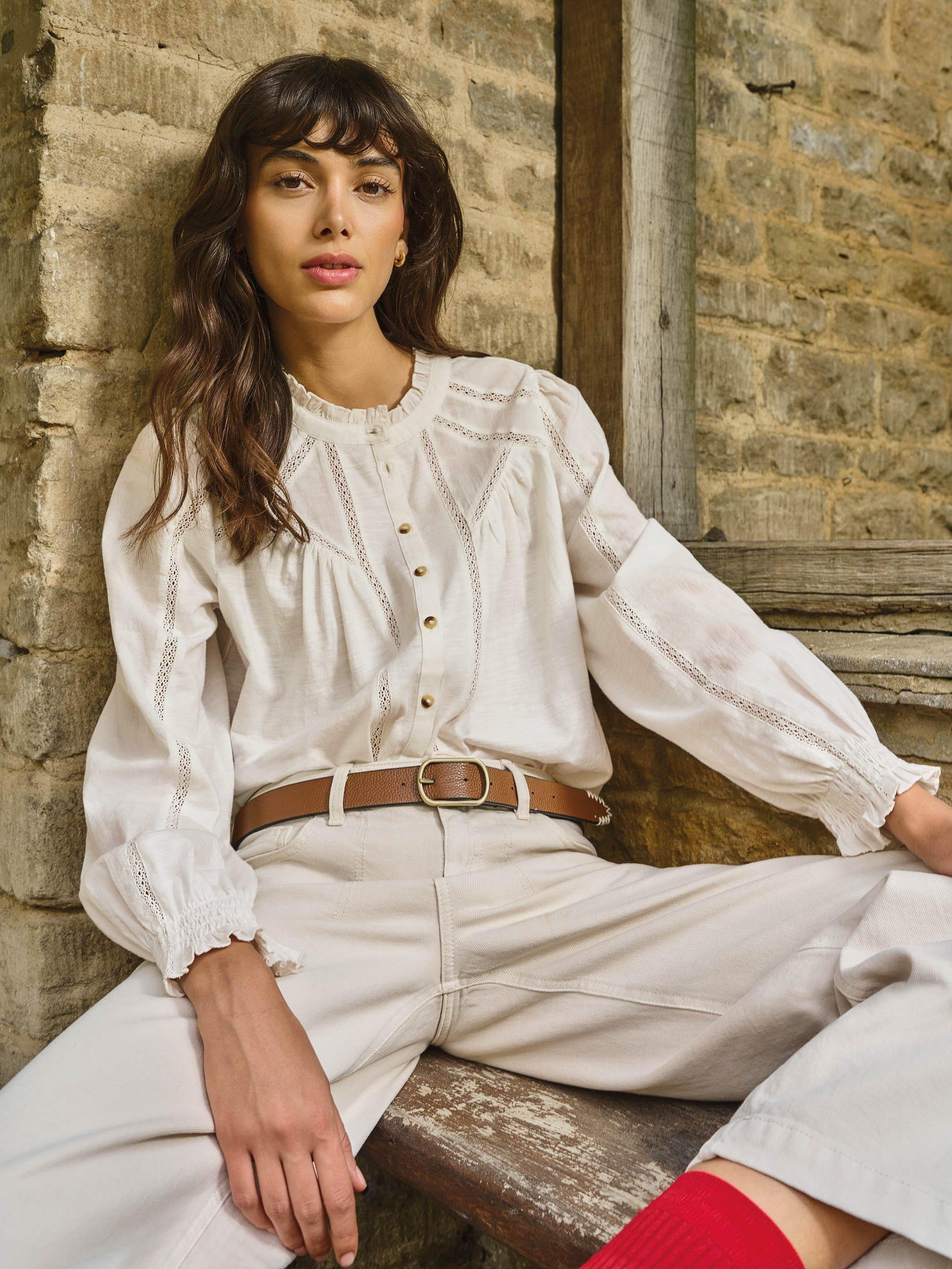 ANNABELLE LACE TRIM TOP