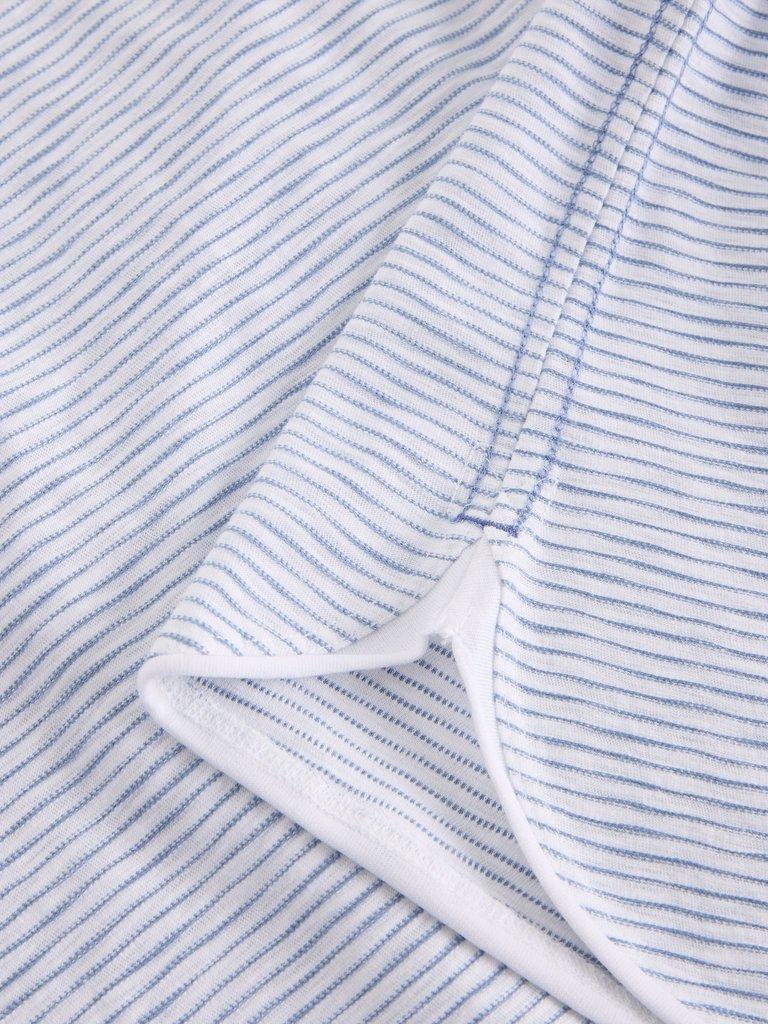 CLARA LS TEXTURE TEE in WHITE MLT - FLAT DETAIL