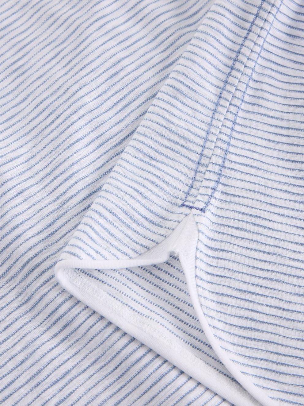 CLARA LS TEXTURE TEE in WHITE MLT - FLAT DETAIL