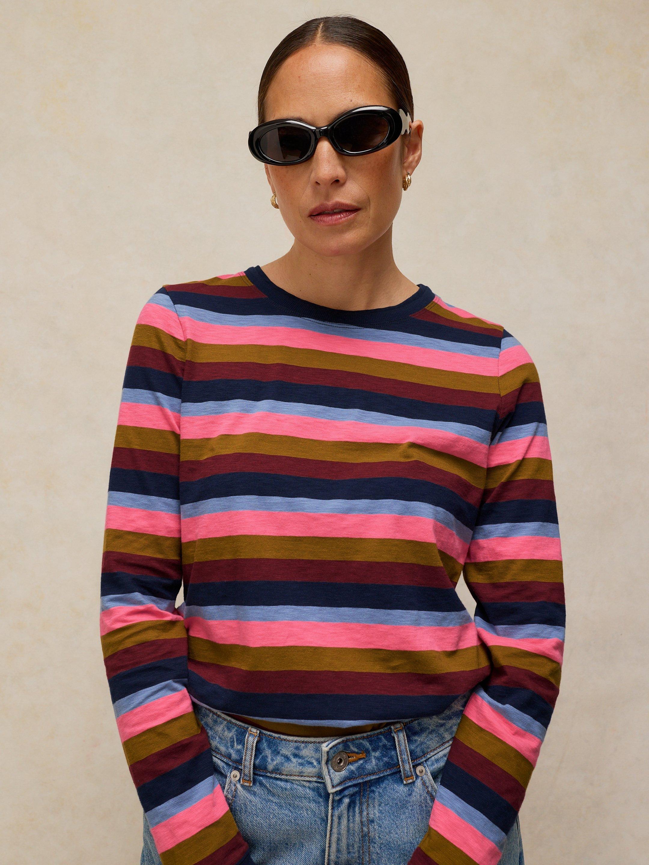 CLARA STRIPE LS TEE