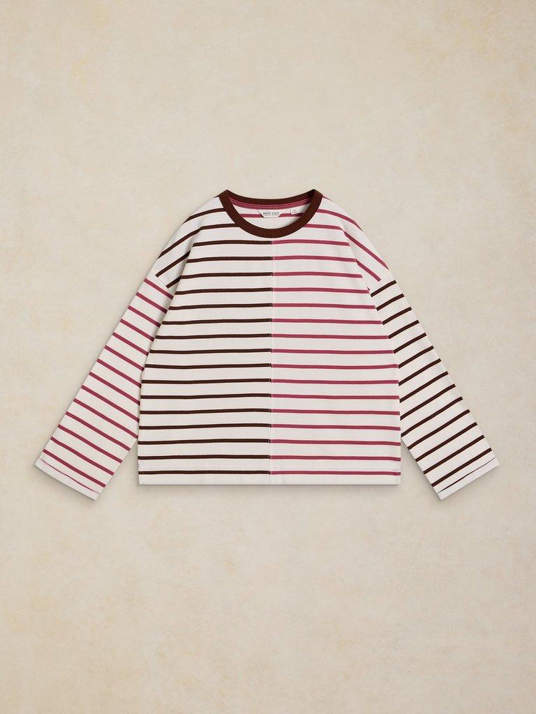 KIM STRIPE LS TEE in IVORY MULTI | White Stuff