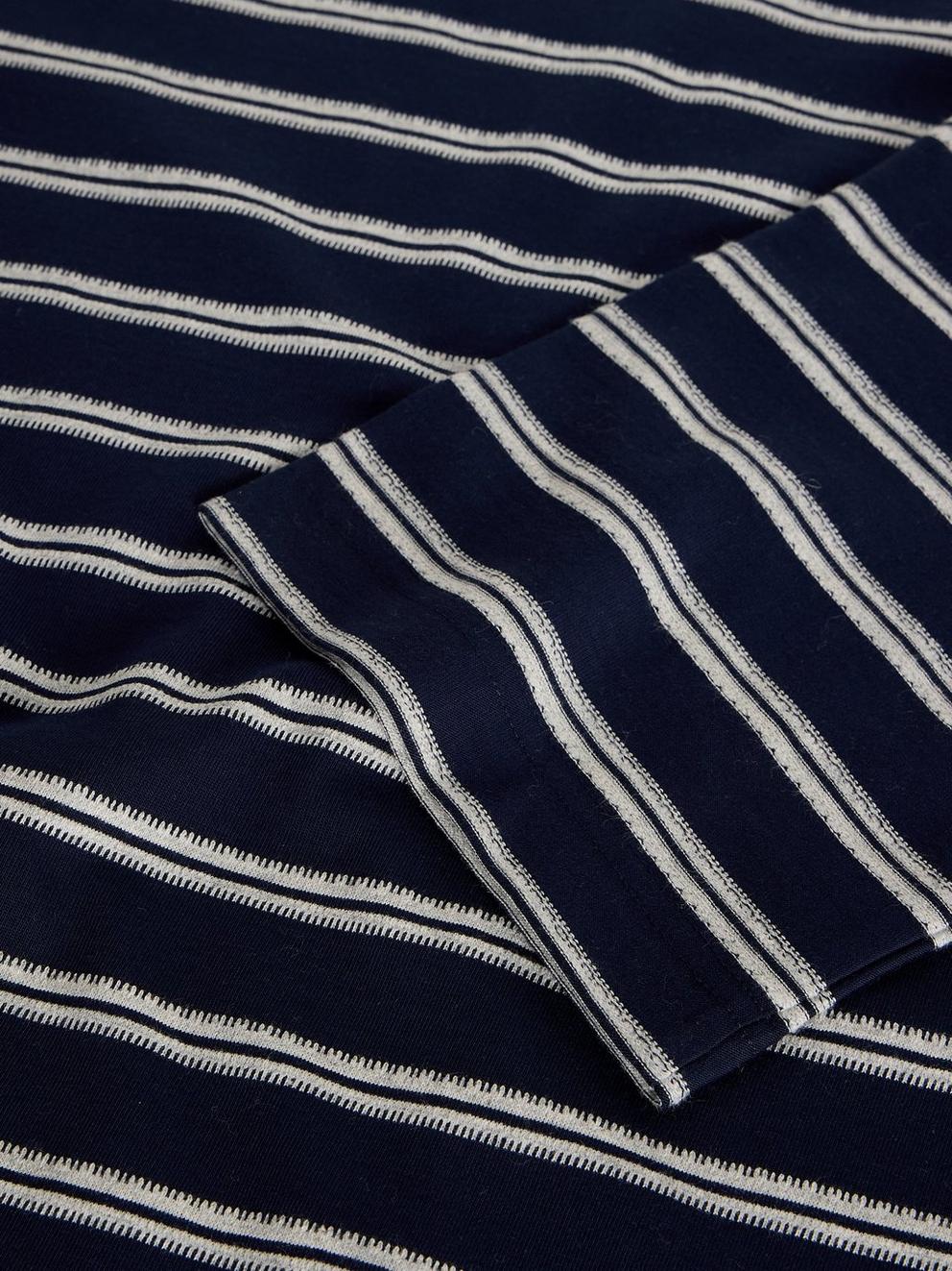 KATYA STRIPE TEE in NAVY MULTI - FLAT DETAIL