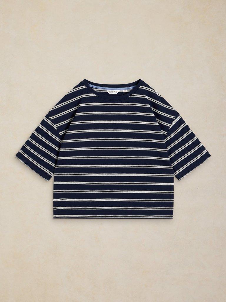 KATYA STRIPE TEE in NAVY MULTI - FLAT FRONT