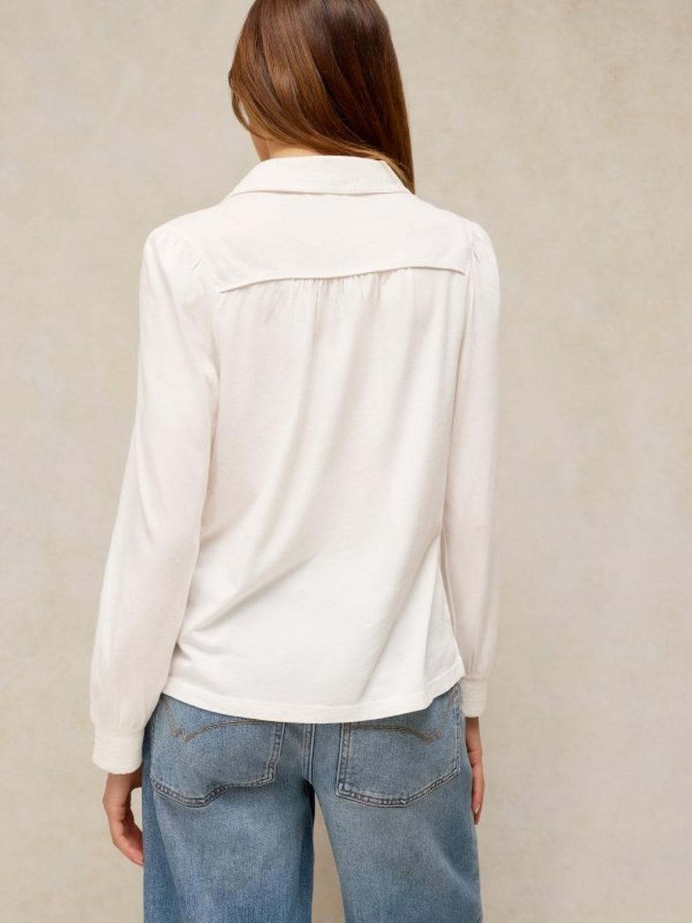 RONLEY SHIRT in PALE IVORY - MODEL BACK
