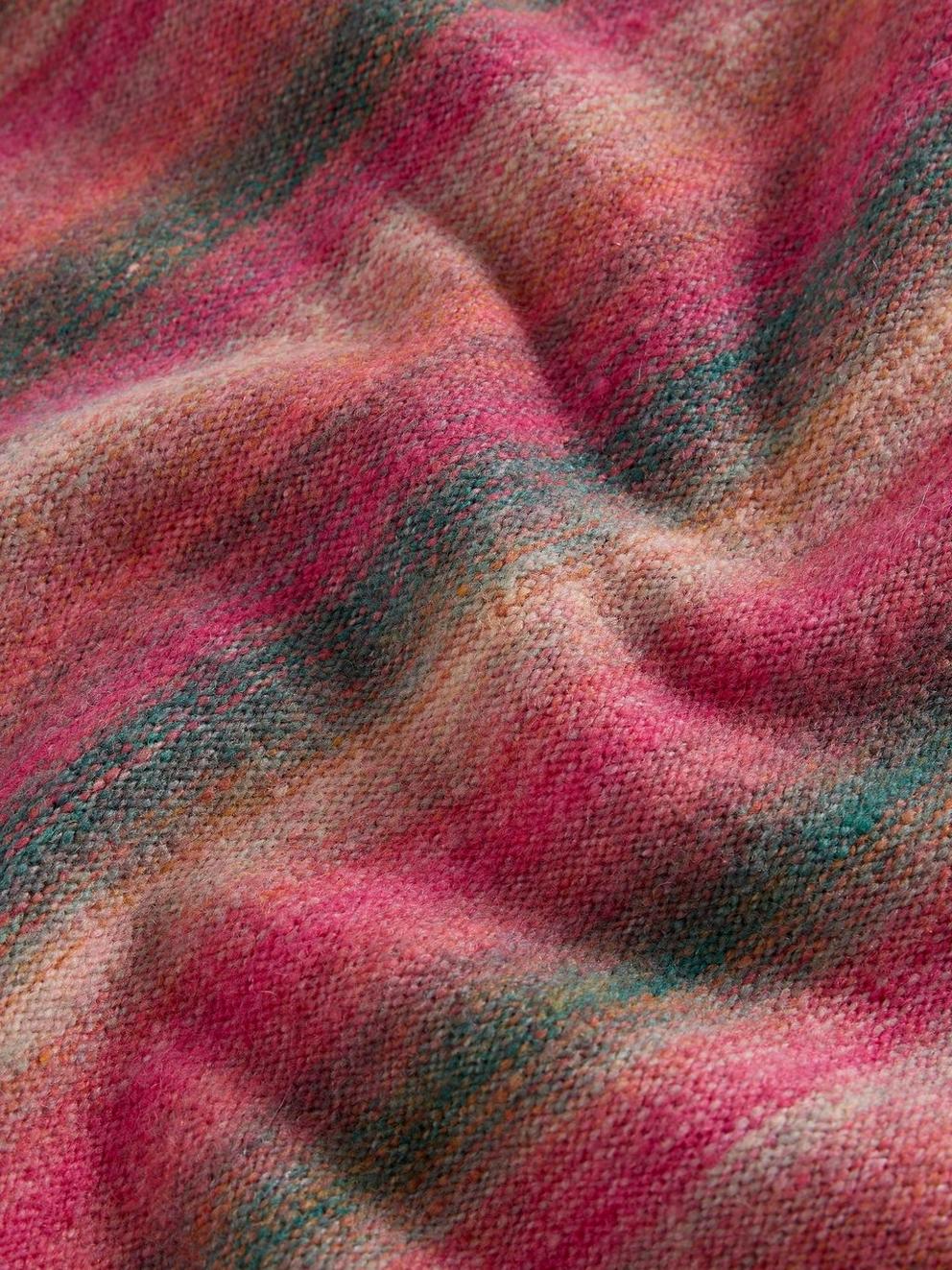 SPACEDYE V NECK JUMPER in PINK MLT - FLAT DETAIL