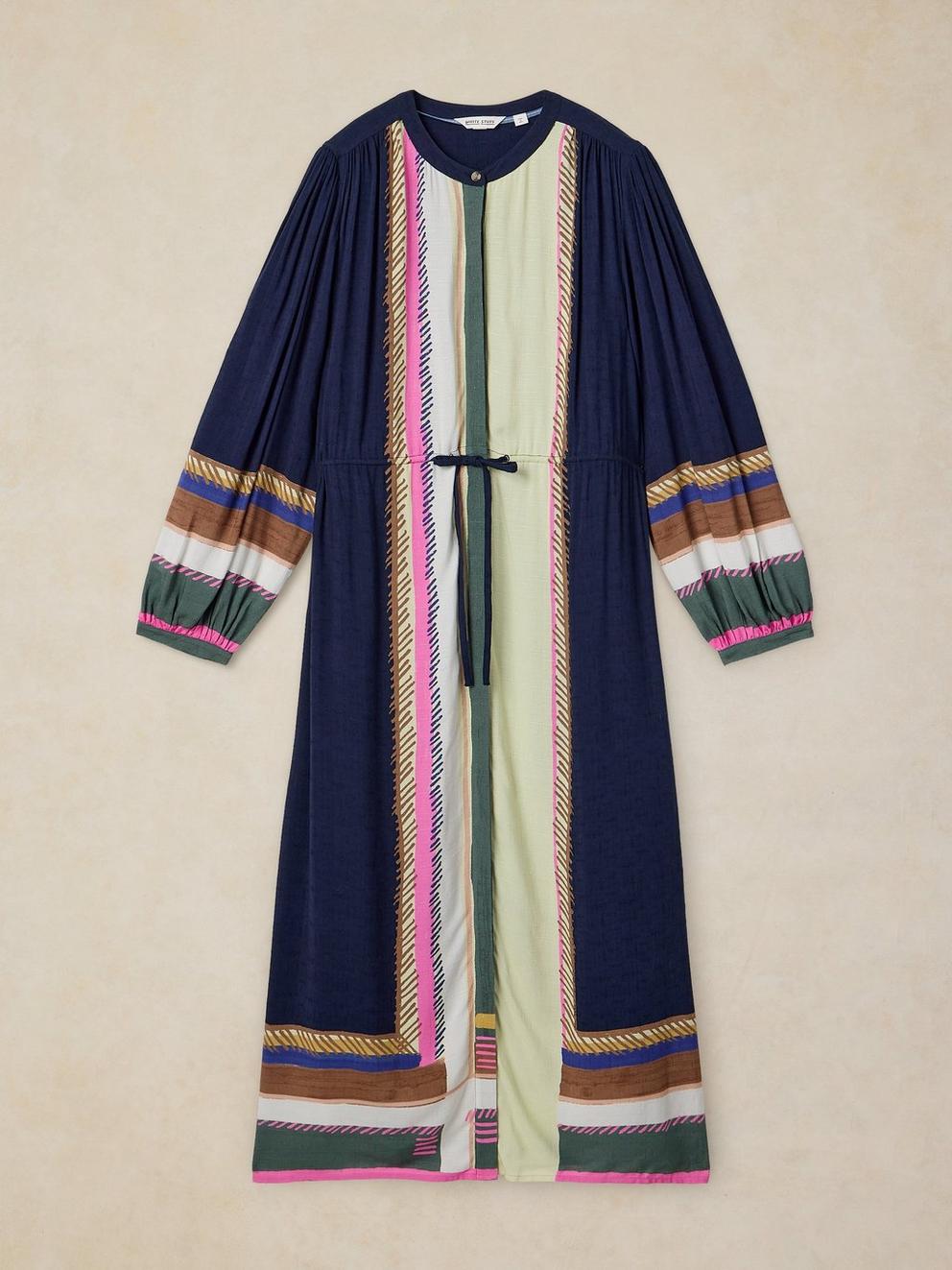 Lana Midi Dress in NAVY PR - FLAT FRONT