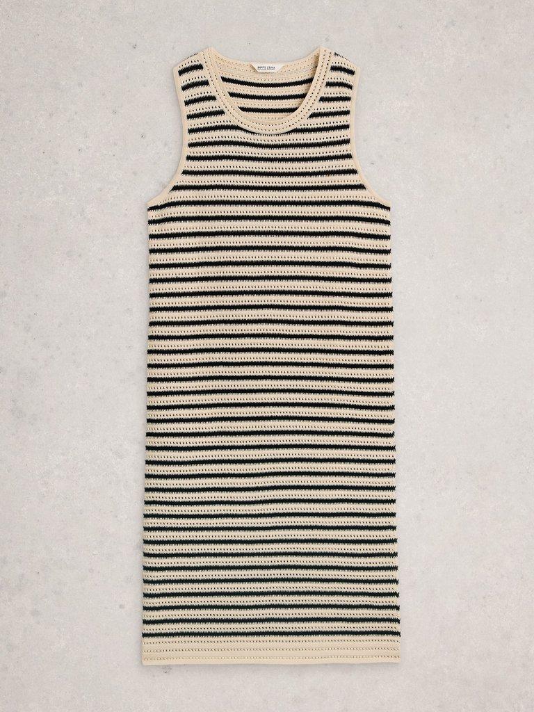 CLARISSA DRESS in BLK MLT - FLAT FRONT