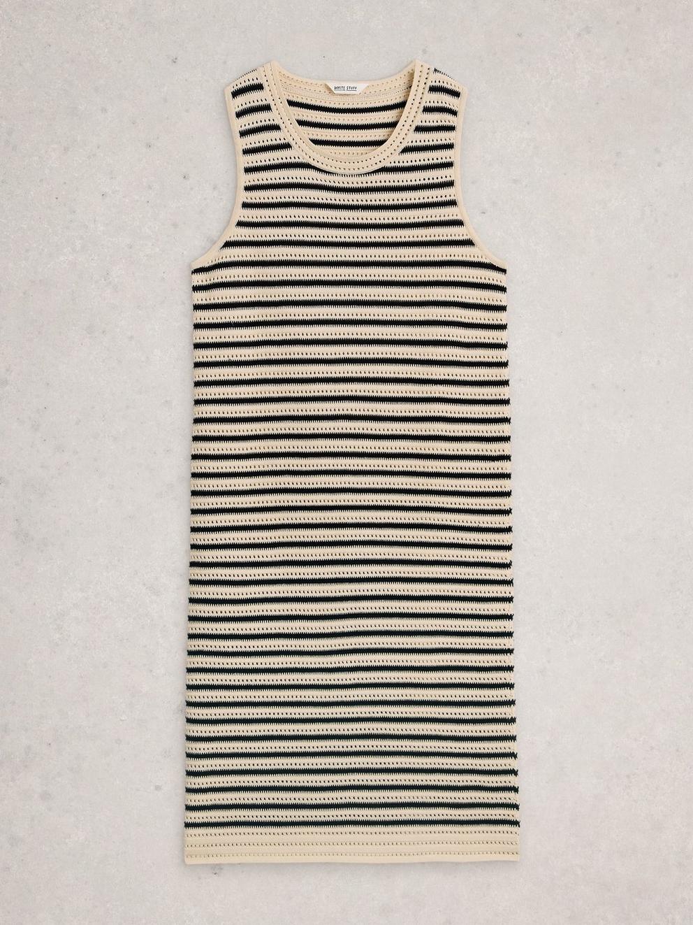 CLARISSA DRESS in BLK MLT - FLAT FRONT