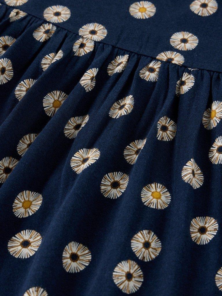 LEAH JERSEY DRESS in NAVY MULTI - FLAT DETAIL