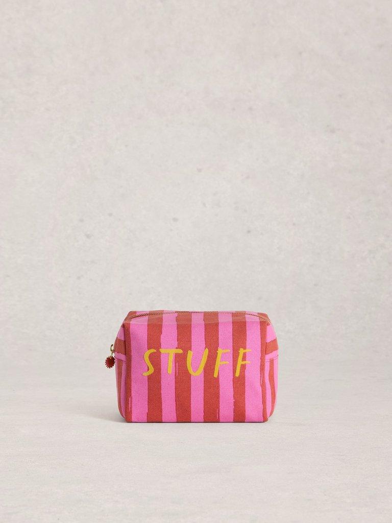 Canvas Summer Stuff Washbag in PINK MLT - LIFESTYLE