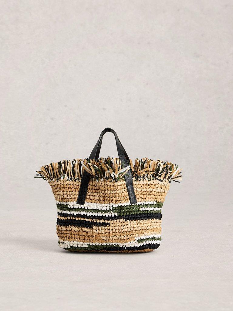 Freya Crochet Tassle Bag in NAT MLT - LIFESTYLE