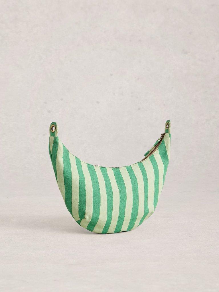Natalie Canvas Crossbody in GREEN MLT - FLAT BACK
