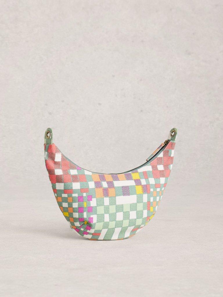 Natalie Canvas Crossbody in GREEN PR - FLAT BACK