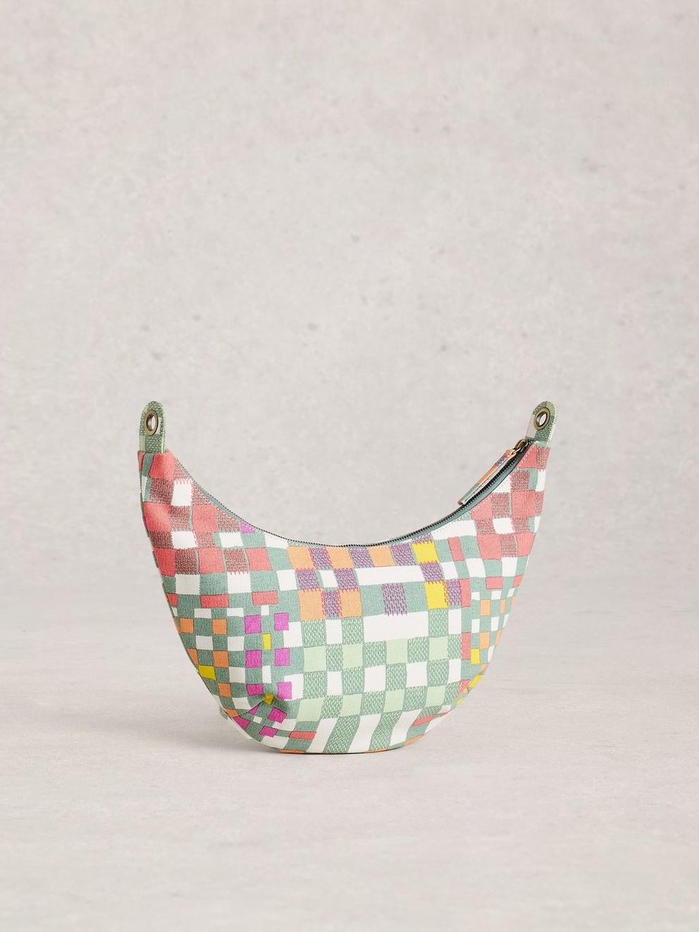 Natalie Canvas Crossbody in GREEN PR - FLAT BACK