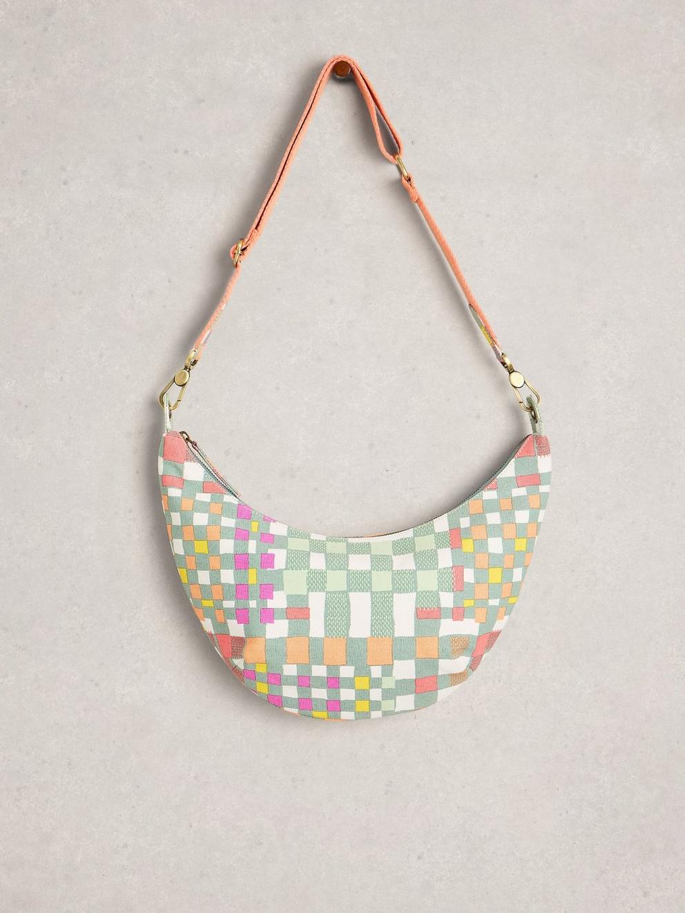 Natalie Canvas Crossbody in GREEN PR - FLAT FRONT