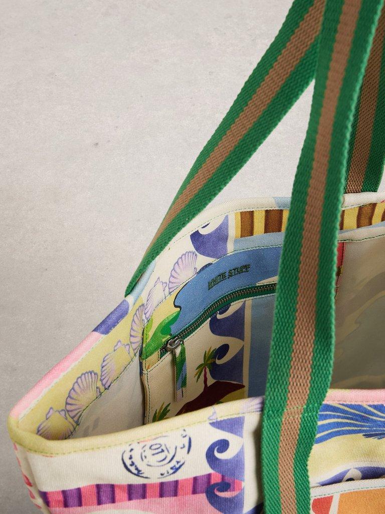 Gigi Canvas Tote Bag in IVORY PR - FLAT DETAIL