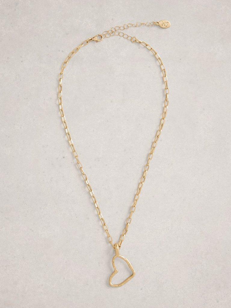 Hailey Heart Necklace in GLD TN MET - LIFESTYLE
