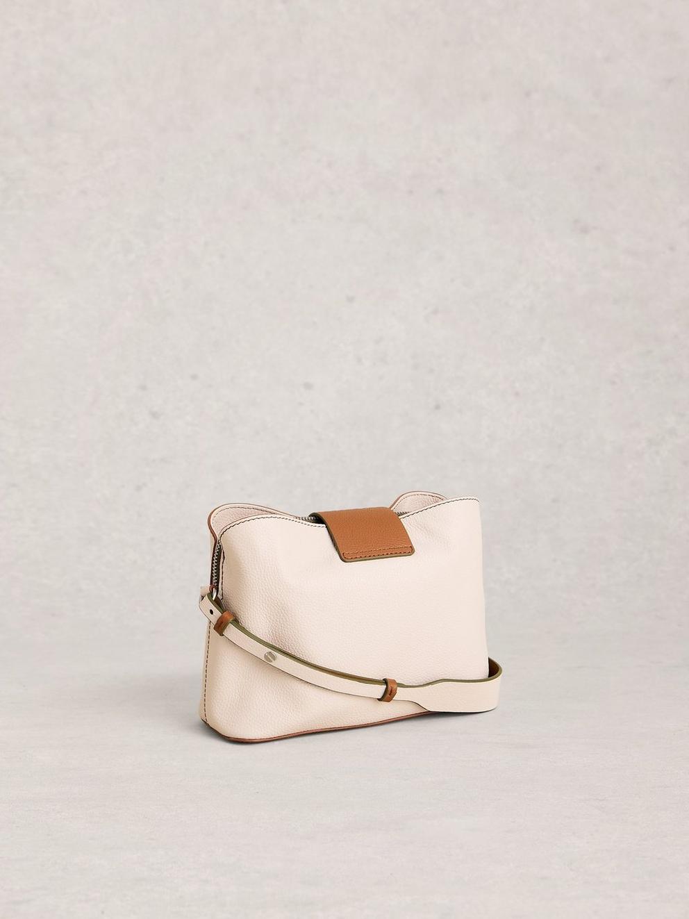 Tabby Crossbody Leather in IVORY MLT - FLAT BACK